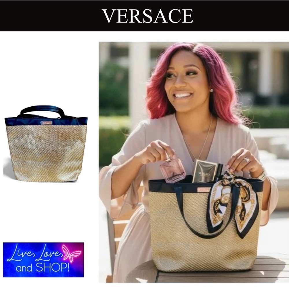 VERSACE Parfums Large Tote Bag, EUC